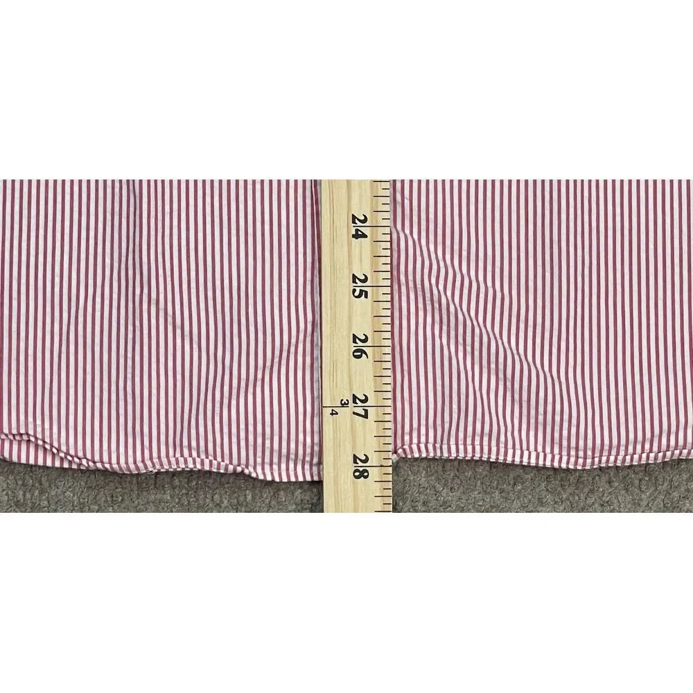 Southern Tide Tailored Fit Men's Striped Button Up Short Sleeve Shirt Size Small